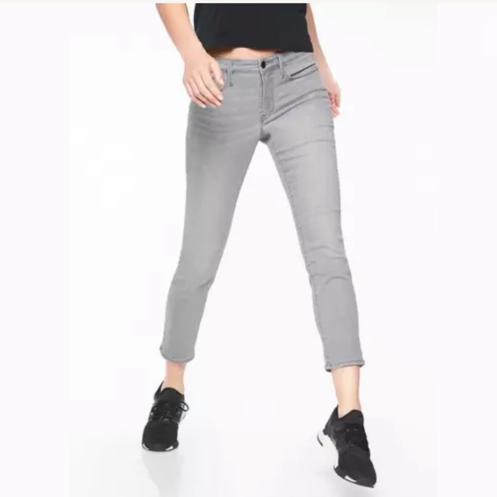ATHLETA Sculptek Skinny Crop Jean Granite Wash NWT - Picture 5 of 6